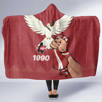 Latvia Restoration of Independence Day Hooded Blanket Latvija 4th May with Dove