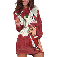 Latvia Restoration of Independence Day Hoodie Dress Latvija 4th May with Dove