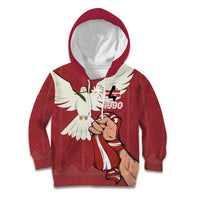 Latvia Restoration of Independence Day Kid Hoodie Latvija 4th May with Dove