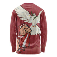 Latvia Restoration of Independence Day Long Sleeve Shirt Latvija 4th May with Dove