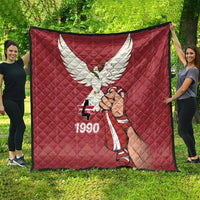 Latvia Restoration of Independence Day Quilt Latvija 4th May with Dove