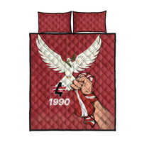 Latvia Restoration of Independence Day Quilt Bed Set Latvija 4th May with Dove