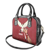Latvia Restoration of Independence Day Shoulder Handbag Latvija 4th May with Dove