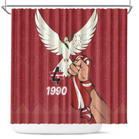 Latvia Restoration of Independence Day Shower Curtain Latvija 4th May with Dove
