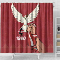 Latvia Restoration of Independence Day Shower Curtain Latvija 4th May with Dove