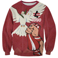 Latvia Restoration of Independence Day Sweatshirt Latvija 4th May with Dove