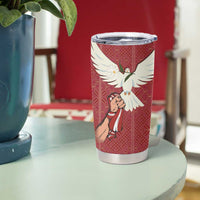 Latvia Restoration of Independence Day Tumbler Cup Latvija 4th May with Dove