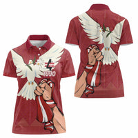 Latvia Restoration of Independence Day Women Polo Shirt Latvija 4th May with Dove