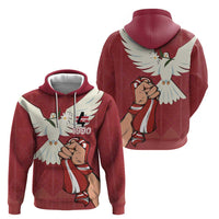 Latvia Restoration of Independence Day Zip Hoodie Latvija 4th May with Dove