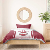 Latvia Basketball Custom Bedding Set White Latvian Pattern