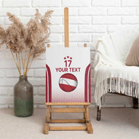Latvia Basketball Custom Canvas Wall Art White Latvian Pattern