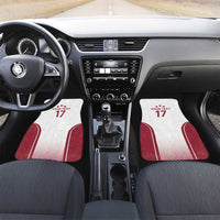Latvia Basketball Custom Car Mats White Latvian Pattern