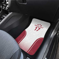 Latvia Basketball Custom Car Mats White Latvian Pattern