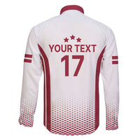 Latvia Basketball Custom Family Matching Short Sleeve Bodycon Dress and Hawaiian Shirt White Latvian Pattern