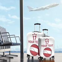 Latvia Basketball Custom Luggage Cover White Latvian Pattern