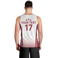 Latvia Basketball Custom Men Tank Top White Latvian Pattern
