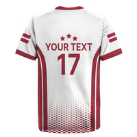 Latvia Basketball Custom Rugby Jersey White Latvian Pattern