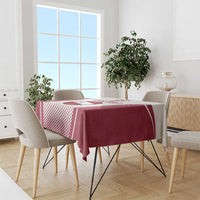 Latvia Basketball Custom Tablecloth White Latvian Pattern