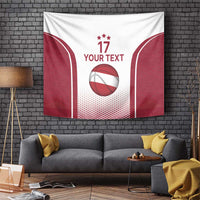 Latvia Basketball Custom Tapestry White Latvian Pattern
