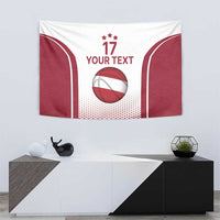 Latvia Basketball Custom Tapestry White Latvian Pattern