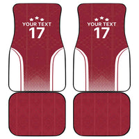 Latvia Basketball Custom Car Mats Red Latvian Pattern