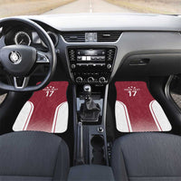 Latvia Basketball Custom Car Mats Red Latvian Pattern