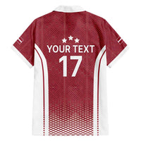 Latvia Basketball Custom Family Matching Long Sleeve Bodycon Dress and Hawaiian Shirt Red Latvian Pattern