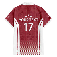 Latvia Basketball Custom Hawaiian Shirt Red Latvian Pattern