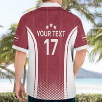 Latvia Basketball Custom Hawaiian Shirt Red Latvian Pattern