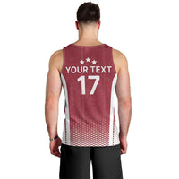 Latvia Basketball Custom Men Tank Top Red Latvian Pattern