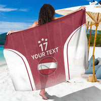 Latvia Basketball Custom Sarong Red Latvian Pattern