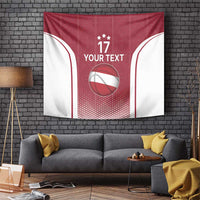 Latvia Basketball Custom Tapestry Red Latvian Pattern