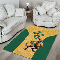Custom Australia Rugby Area Rug Kangaroo Mascot
