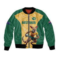 Custom Australia Rugby Bomber Jacket Kangaroo Mascot