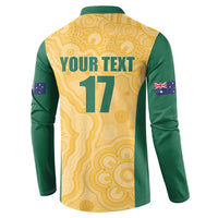 Custom Australia Rugby Button Sweatshirt Kangaroo Mascot