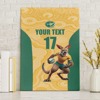 Custom Australia Rugby Canvas Wall Art Kangaroo Mascot