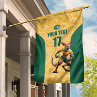 Custom Australia Rugby Garden Flag Kangaroo Mascot