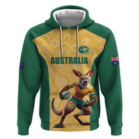 Custom Australia Rugby Hoodie Kangaroo Mascot