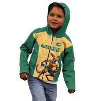Custom Australia Rugby Kid Hoodie Kangaroo Mascot