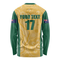 Custom Australia Rugby Long Sleeve Shirt Kangaroo Mascot