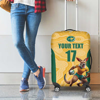 Custom Australia Rugby Luggage Cover Kangaroo Mascot