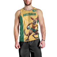 Custom Australia Rugby Men Tank Top Kangaroo Mascot