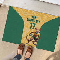 Custom Australia Rugby Rubber Doormat Kangaroo Mascot