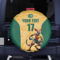 Custom Australia Rugby Spare Tire Cover Kangaroo Mascot