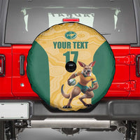 Custom Australia Rugby Spare Tire Cover Kangaroo Mascot