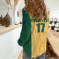 Custom Australia Rugby Women Casual Shirt Kangaroo Mascot