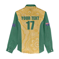 Custom Australia Rugby Women Casual Shirt Kangaroo Mascot