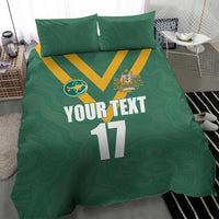 Custom Australia Rugby Bedding Set Sporty Style