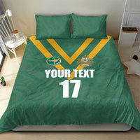 Custom Australia Rugby Bedding Set Sporty Style