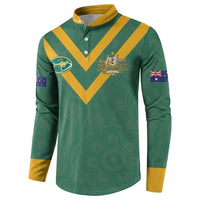 Custom Australia Rugby Button Sweatshirt Sporty Style